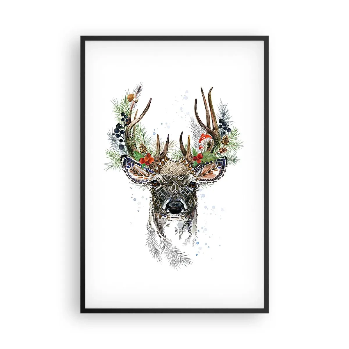 Pôster com moldura preta - Num manto festivo - 61x91 cm