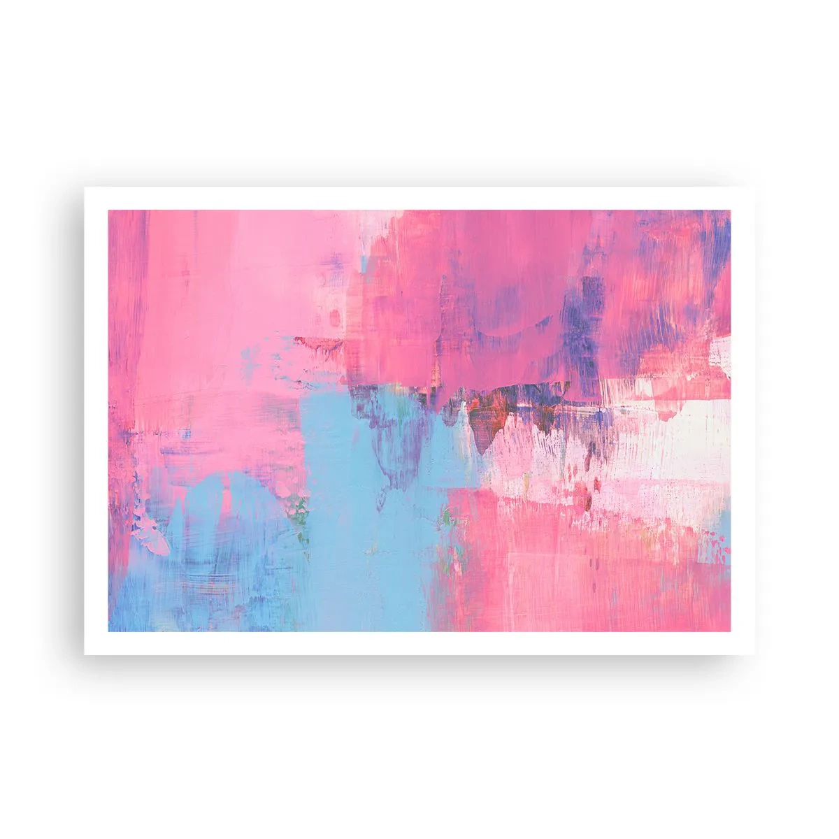 Pôster - Rosa, azul e uma pitada de luz - 100x70 cm