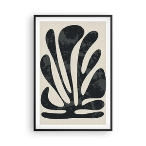 Pôster com moldura preta - Abstração com vários dedos - 61x91 cm