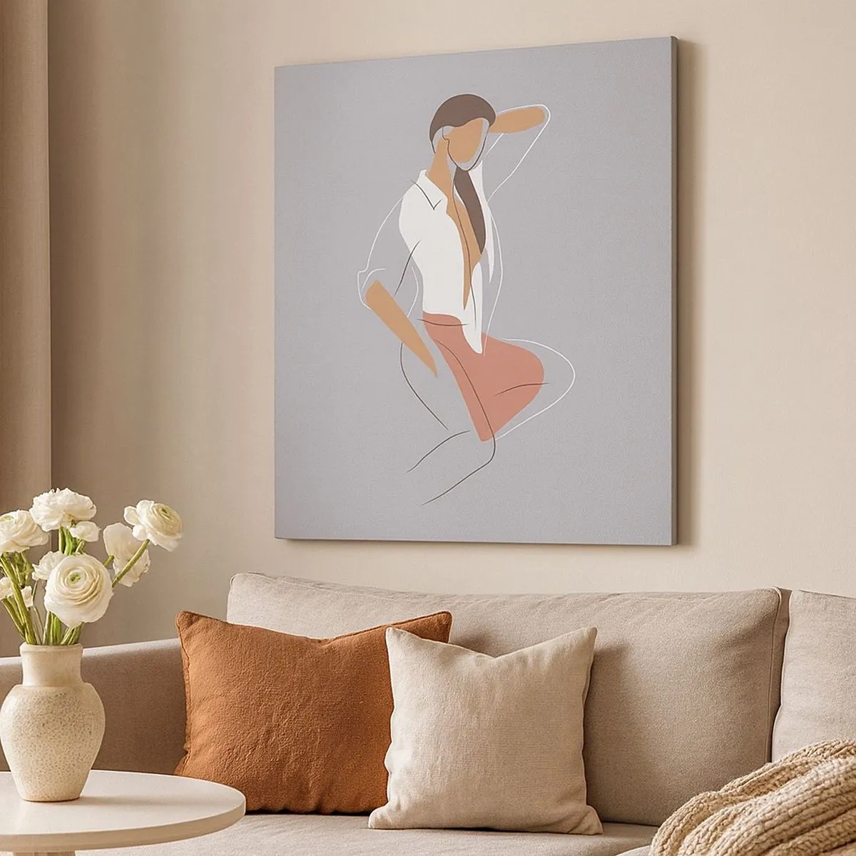 Quadro em tela - O esboço do encanto - 30x30 cm