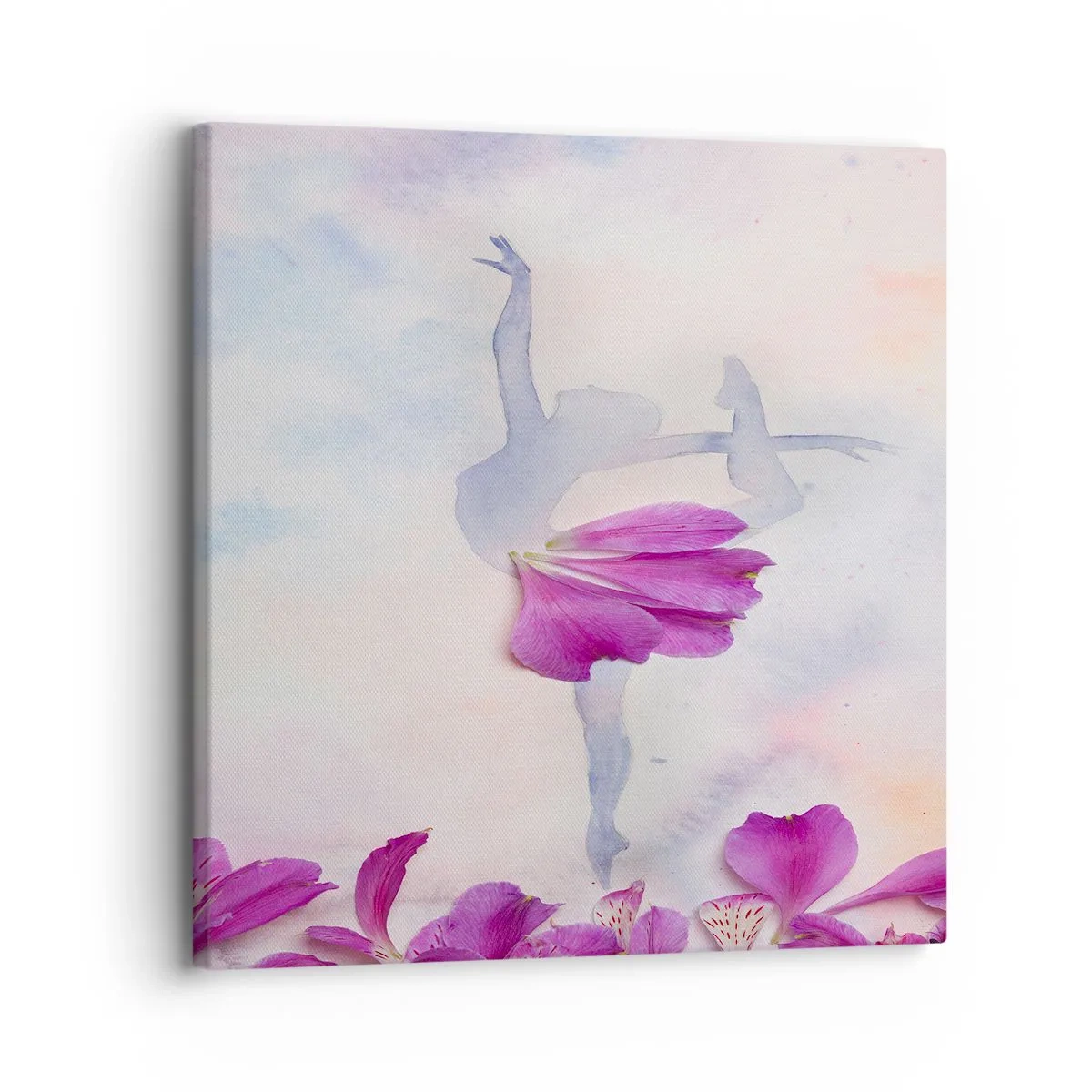 Quadro em tela - Delicada como uma flor - 30x30 cm