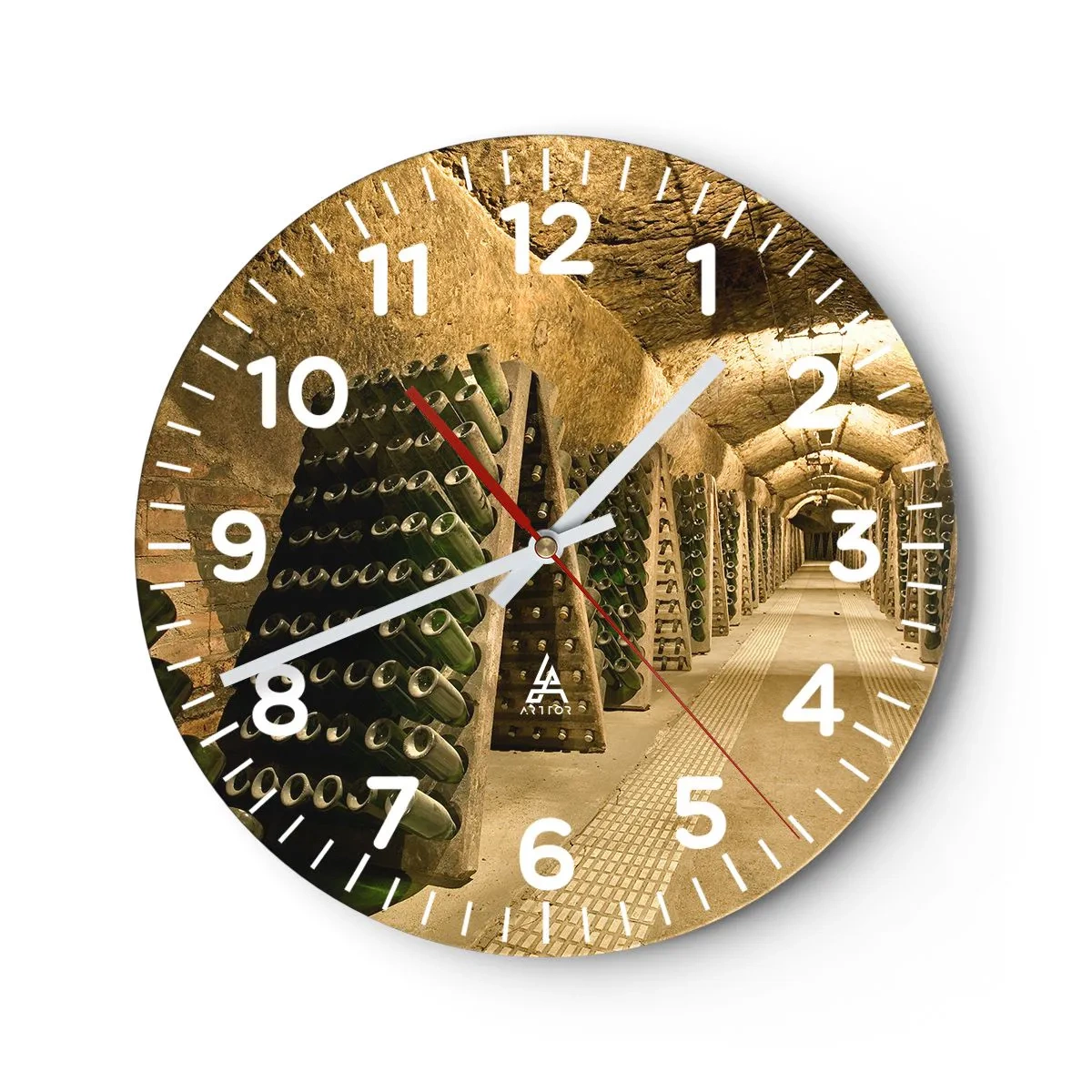 Relógio de parede - Relógio em vidro - O nascimento do sabor - 40x40 cm