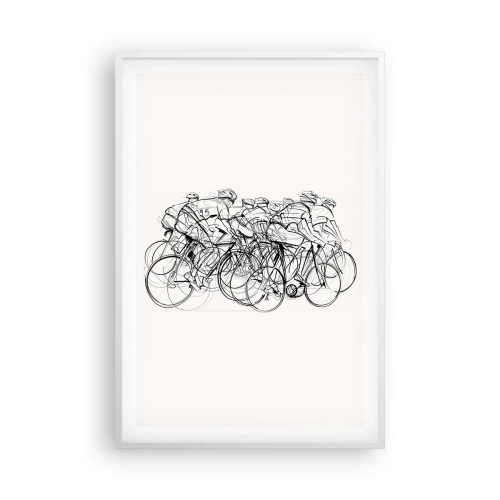 Pôster em moldura branca - Juntos como uma equipa - 61x91 cm