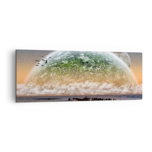 Quadro em tela - E o mundo emergiu da água - 140x50 cm