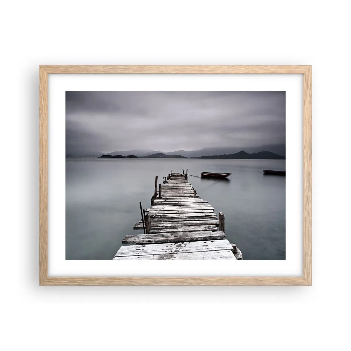 Pôster com moldura de carvalho claro - Amanhã pode ir - 50x40 cm