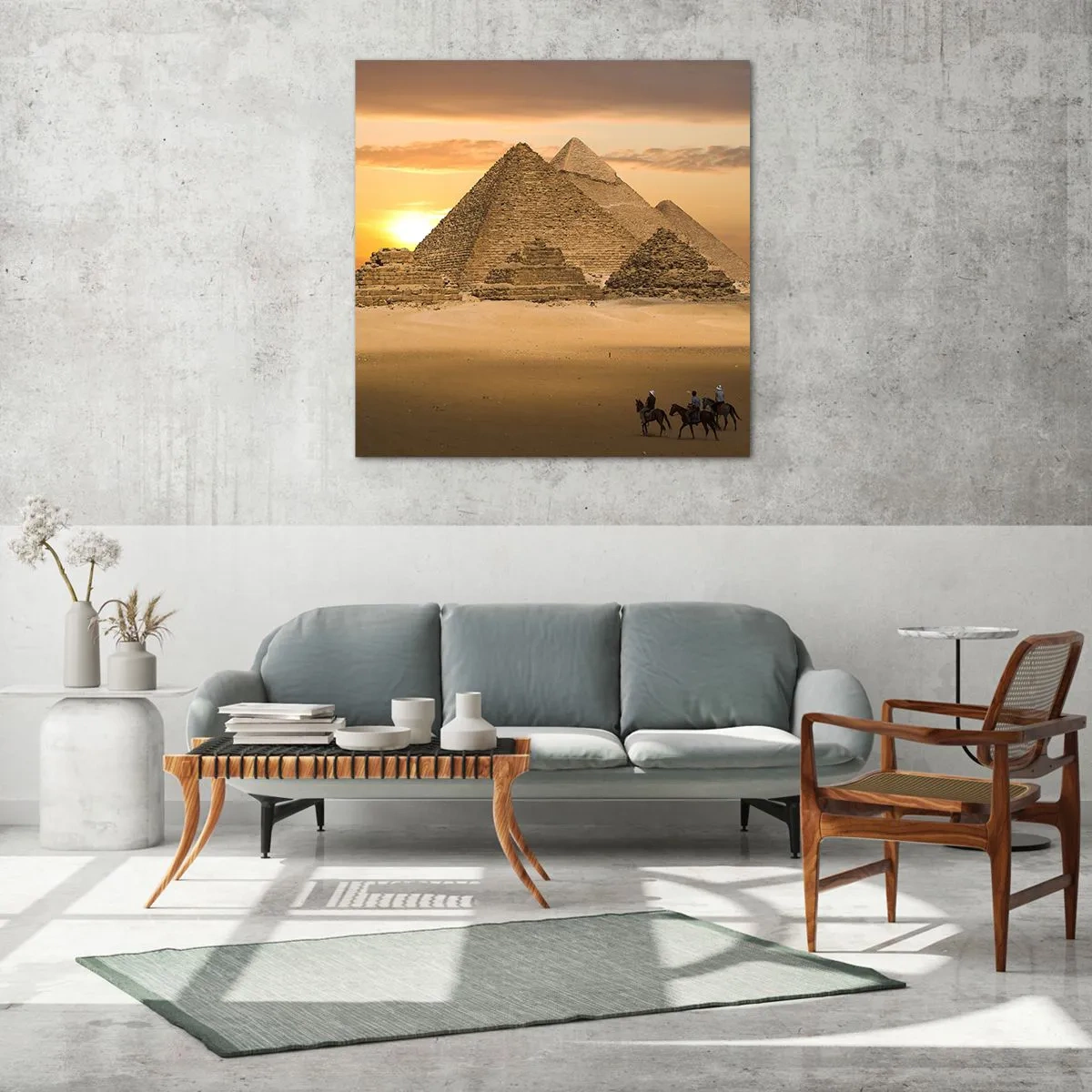 Quadro em vidro - Sem mudança durante milhares de anos - 60x60 cm