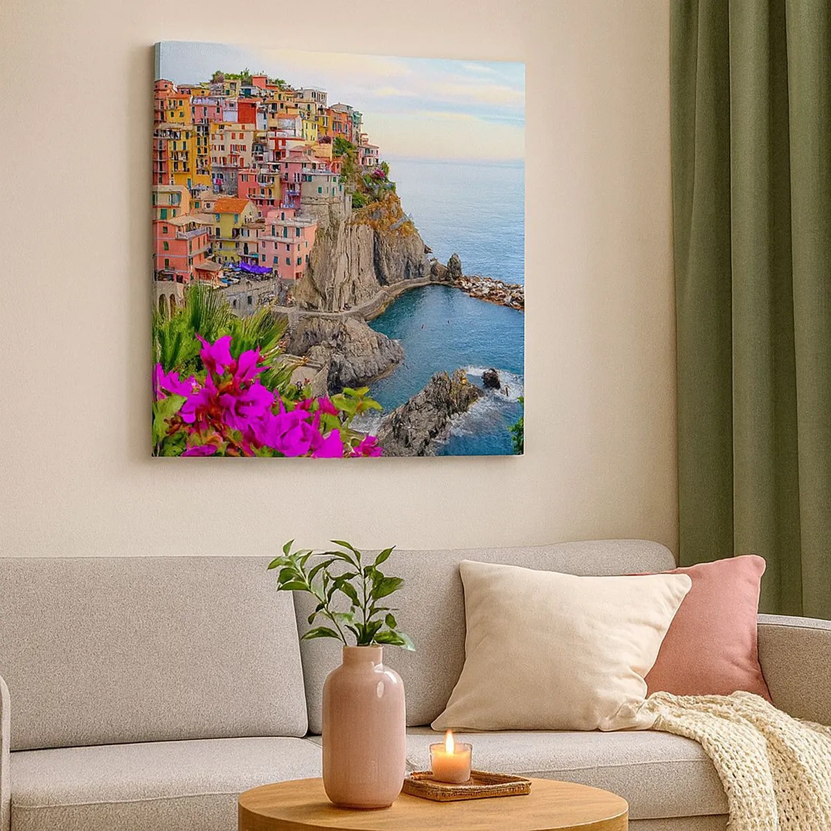 Quadro em tela - A cidade que sorri - 30x30 cm