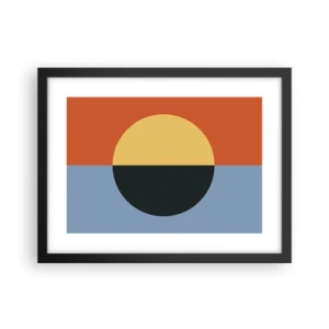 Pôster com moldura preta - Composição do calor e do frio - 40x30 cm