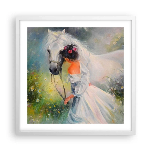 Pôster em moldura branca - Como um belo sonho - 50x50 cm