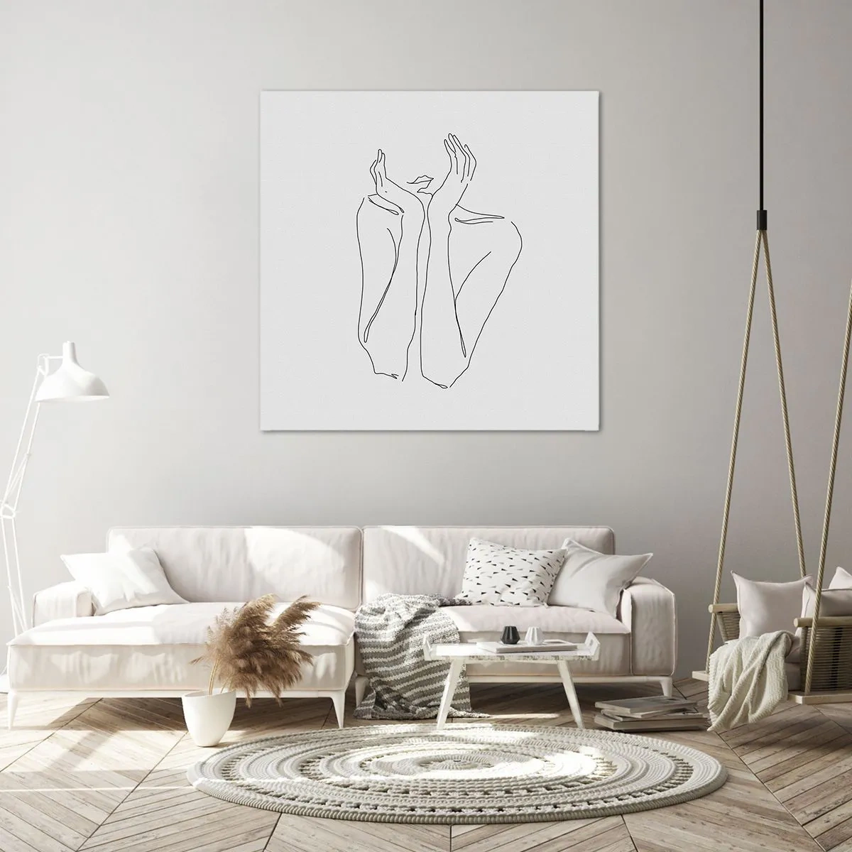 Quadro em tela - Com o que sonham as meninas  - 70x70 cm