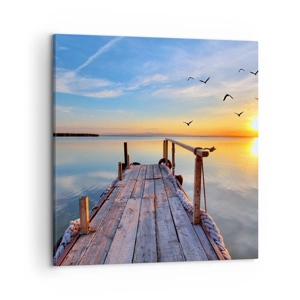 Quadro em tela - Caminhando em direção ao sol - 50x50 cm