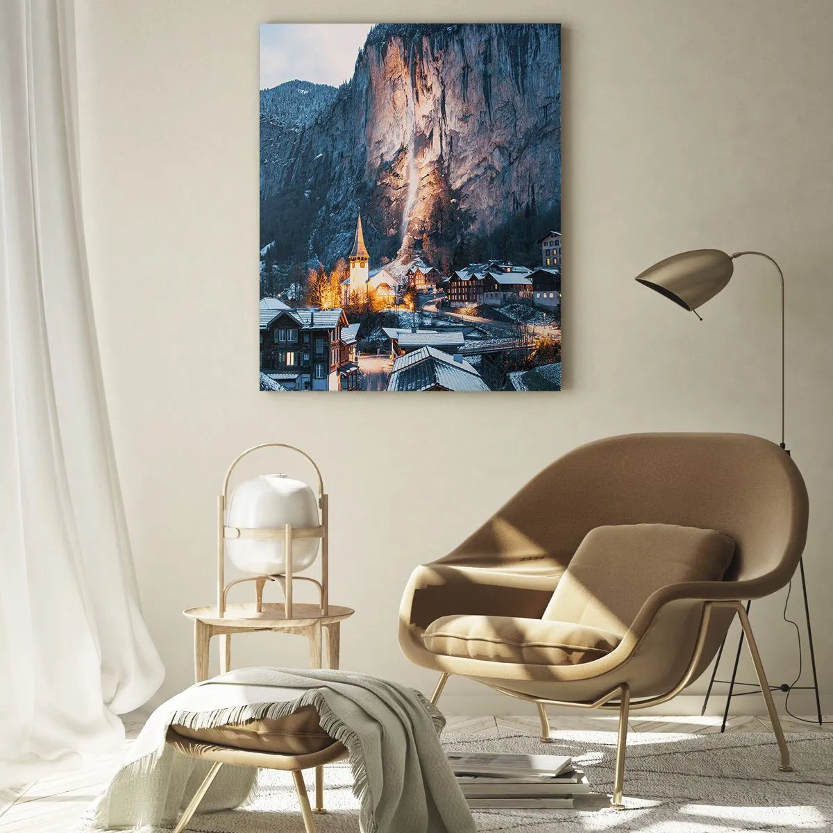 Quadro em vidro - O espírito luminoso do inverno - 50x70 cm