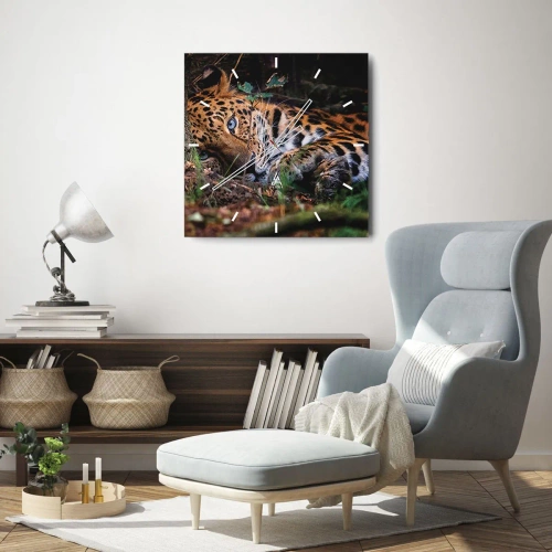 Relógio de parede - Relógio em vidro - Confie em mim - 40x40 cm