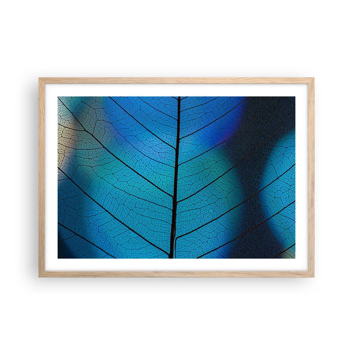 Pôster com moldura de carvalho claro - Construção complexa - 70x50 cm