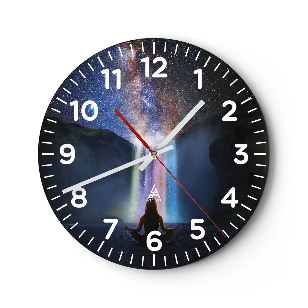 Relógio de parede - Relógio em vidro - Harmonia absoluta - 30x30 cm