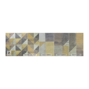 Amostra de papel de parede Premium Sand - Em ângulo com um triângulo - Abstração, Pedaço, Triângulos - 100x30 cm
