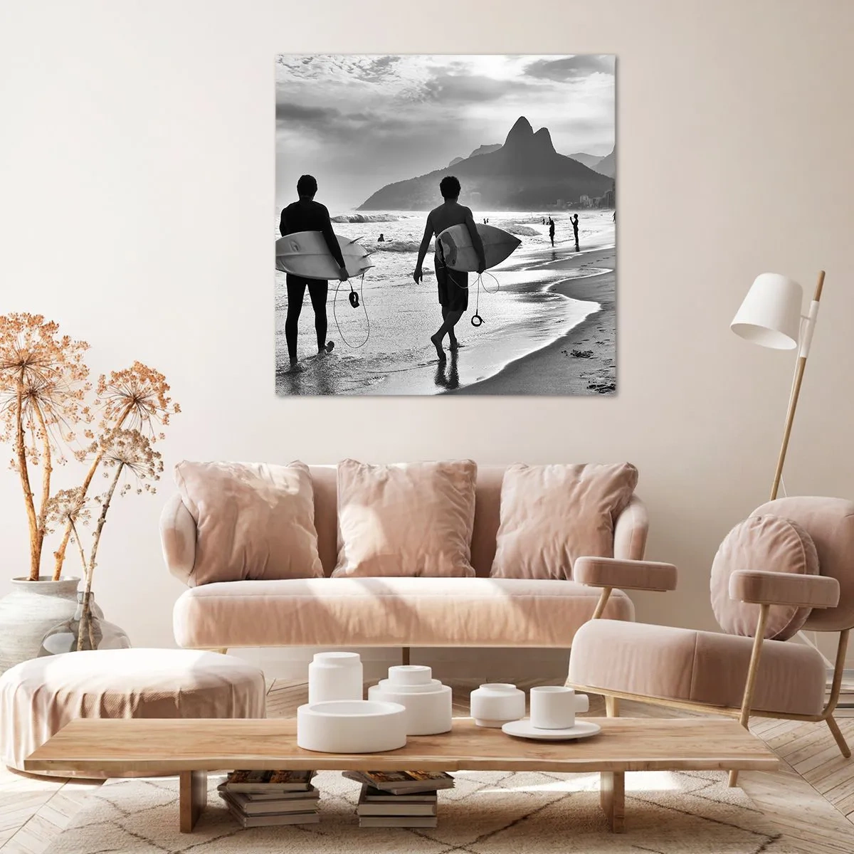 Quadro em tela - Samba para uma onda - 50x50 cm