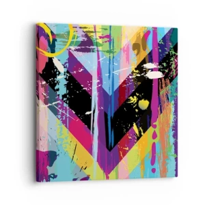 Quadro em tela - De cima para baixo - 30x30 cm