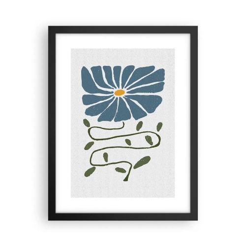 Pôster com moldura preta - Um ramo para uma flor - 30x40 cm