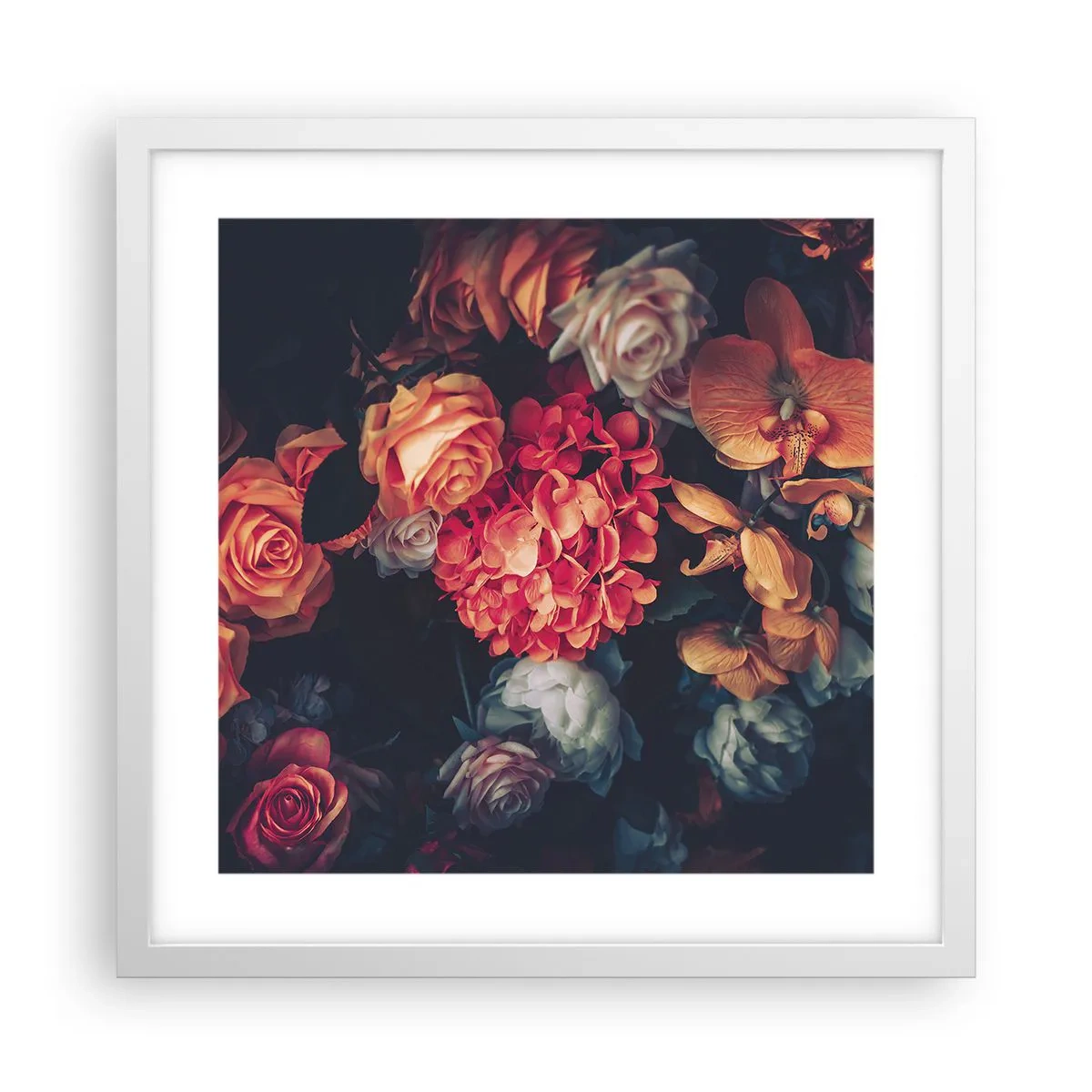 Pôster em moldura branca - Como nos mestres holandeses - 40x40 cm