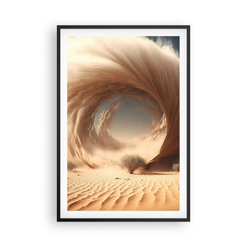 Pôster com moldura preta - Portal aberto - 61x91 cm
