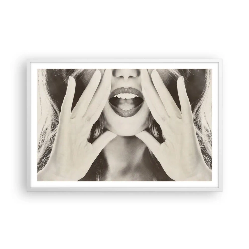 Pôster em moldura branca - Já vou! - 91x61 cm