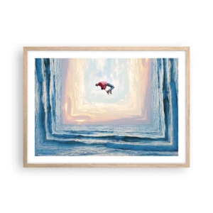 Pôster com moldura de carvalho claro - Para outra dimensão - 70x50 cm