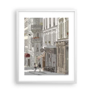 Pôster em moldura branca - Alegrias urbanas - 40x50 cm