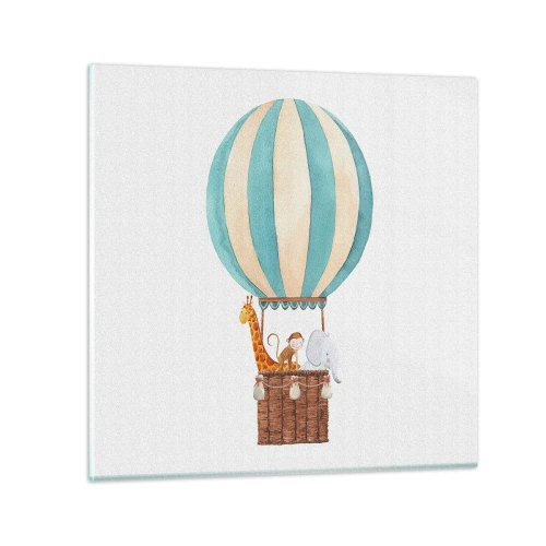 Quadro em vidro - Viagem fantástica - 30x30 cm