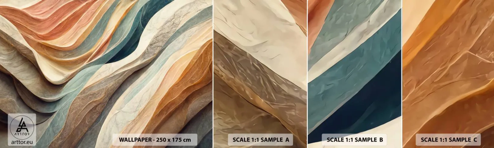 Amostra de Papel de Parede Standard Eco - O momento antes da mudança - Textura, Padrão, Brilhante - 100x30 cm
