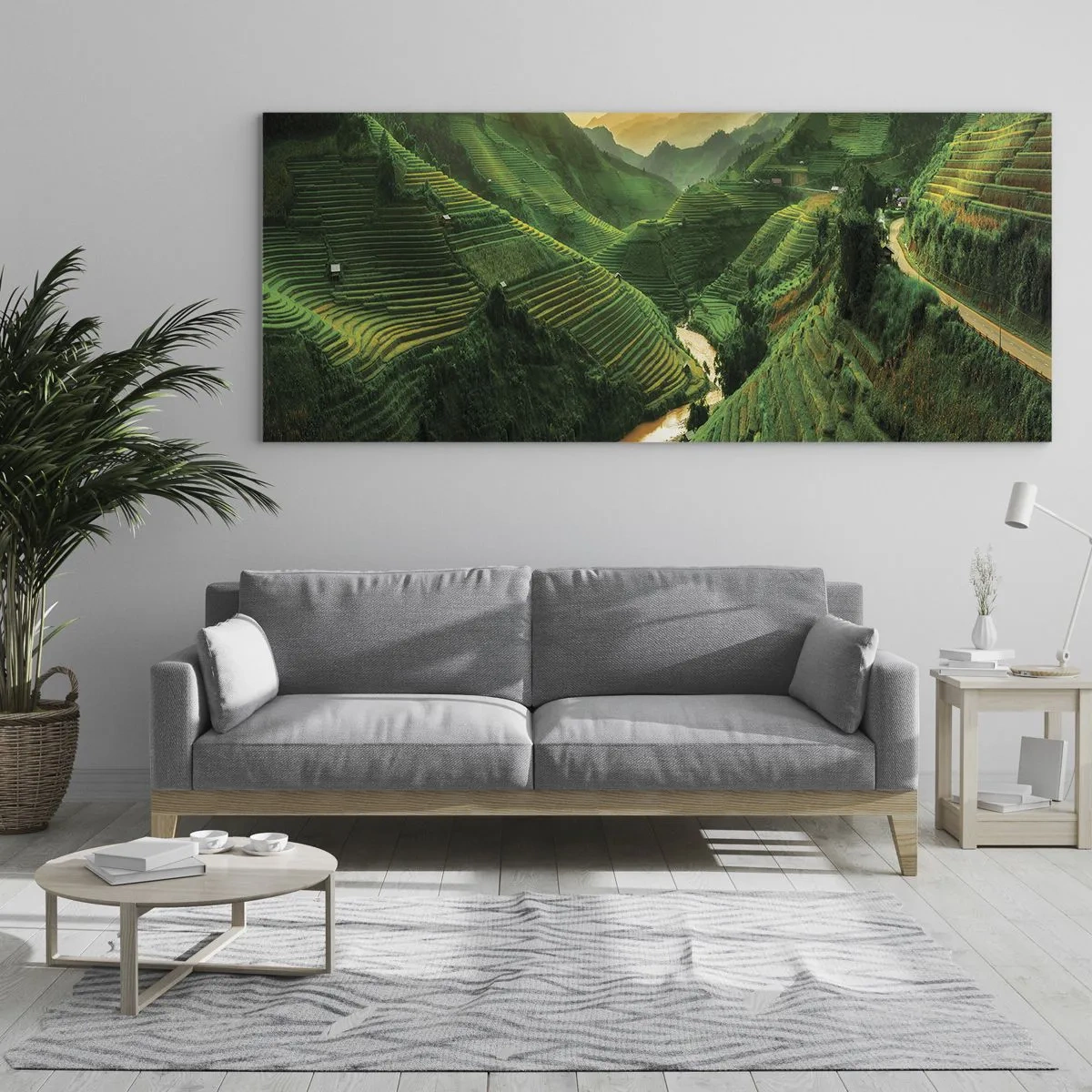 Quadro em vidro - Vale vietnamita - 120x50 cm