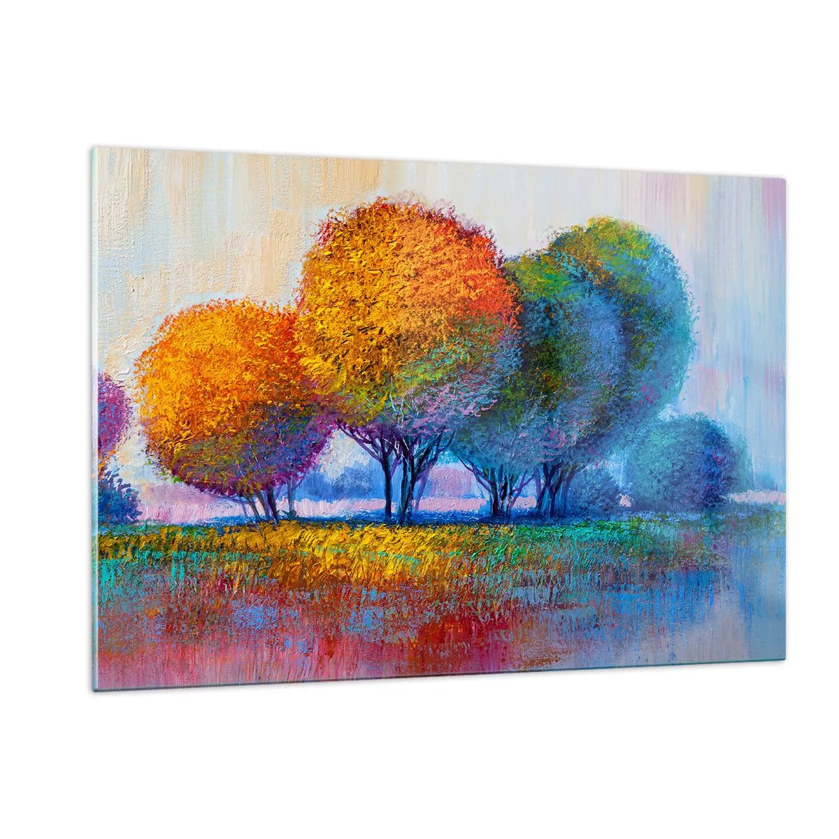 Quadro em vidro - Um amontoado de cores lascivas - 120x80 cm