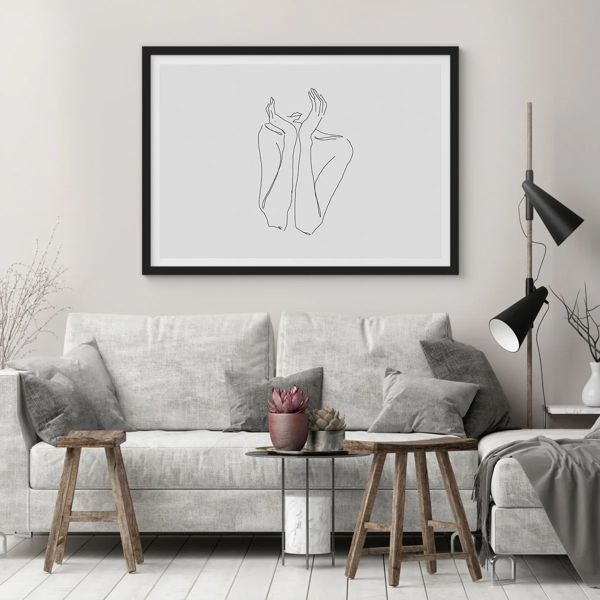 Pôster com moldura preta - Com o que sonham as meninas  - 70x50 cm