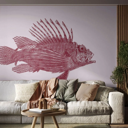 Papel de Parede Premium Canvas - Um habitante de águas exóticas - Peixe, Peixe-Leão, Tropical - 200x140 cm