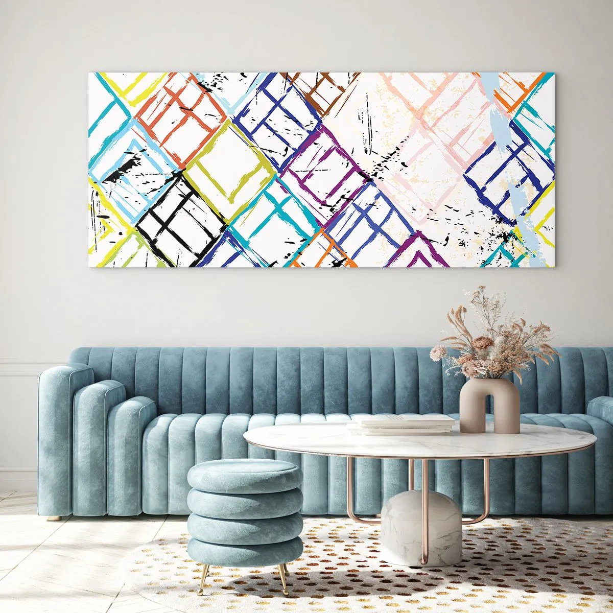 Quadro em vidro - Quartos para alugar - 90x30 cm