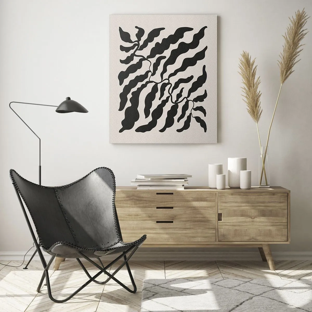Quadro em vidro - A natureza da praça - 70x100 cm