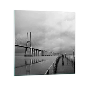 Quadro em vidro - Cada um com o que merece - 40x40 cm