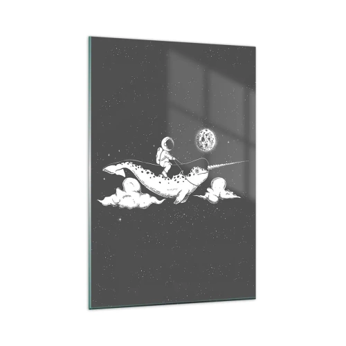 Quadro em vidro - Cavaleiro Espacial - 80x120 cm