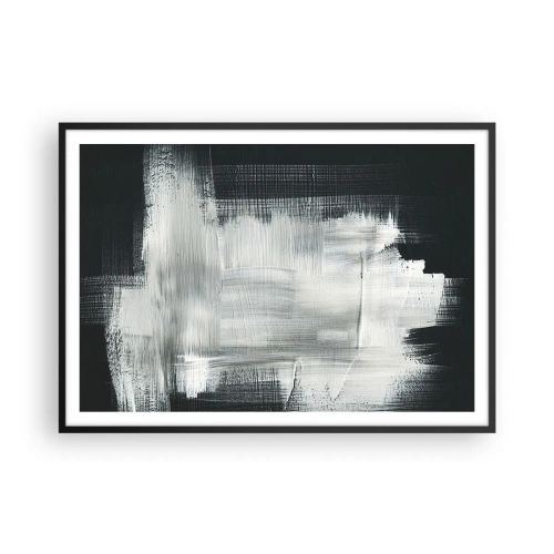 Pôster com moldura preta - Entrelaçado na vertical e horizontal - 100x70 cm