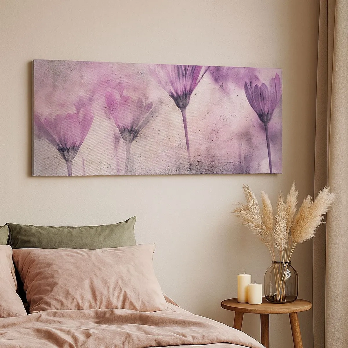 Quadro em tela - Sonho de flores - 100x40 cm