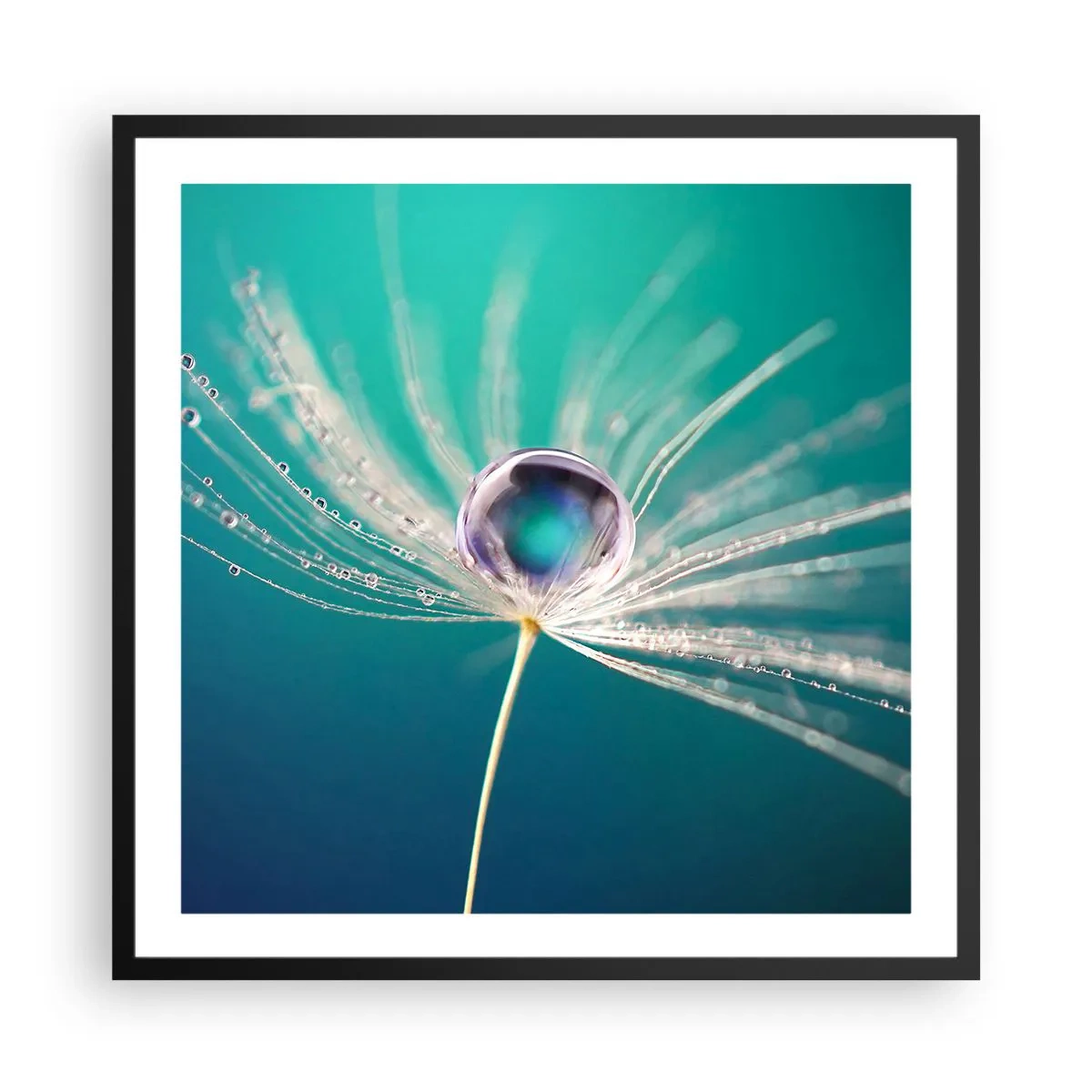Pôster com moldura preta - Momento místico - 60x60 cm