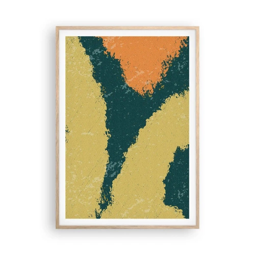 Pôster com moldura de carvalho claro - Abstração – movimento lento - 70x100 cm