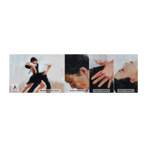 Amostra de papel de parede Premium Sand - O tango dos meus sonhos  - Abstração, Dança, Tango - 100x30 cm