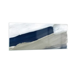 Quadro em vidro - Encontro com a brancura - 100x40 cm