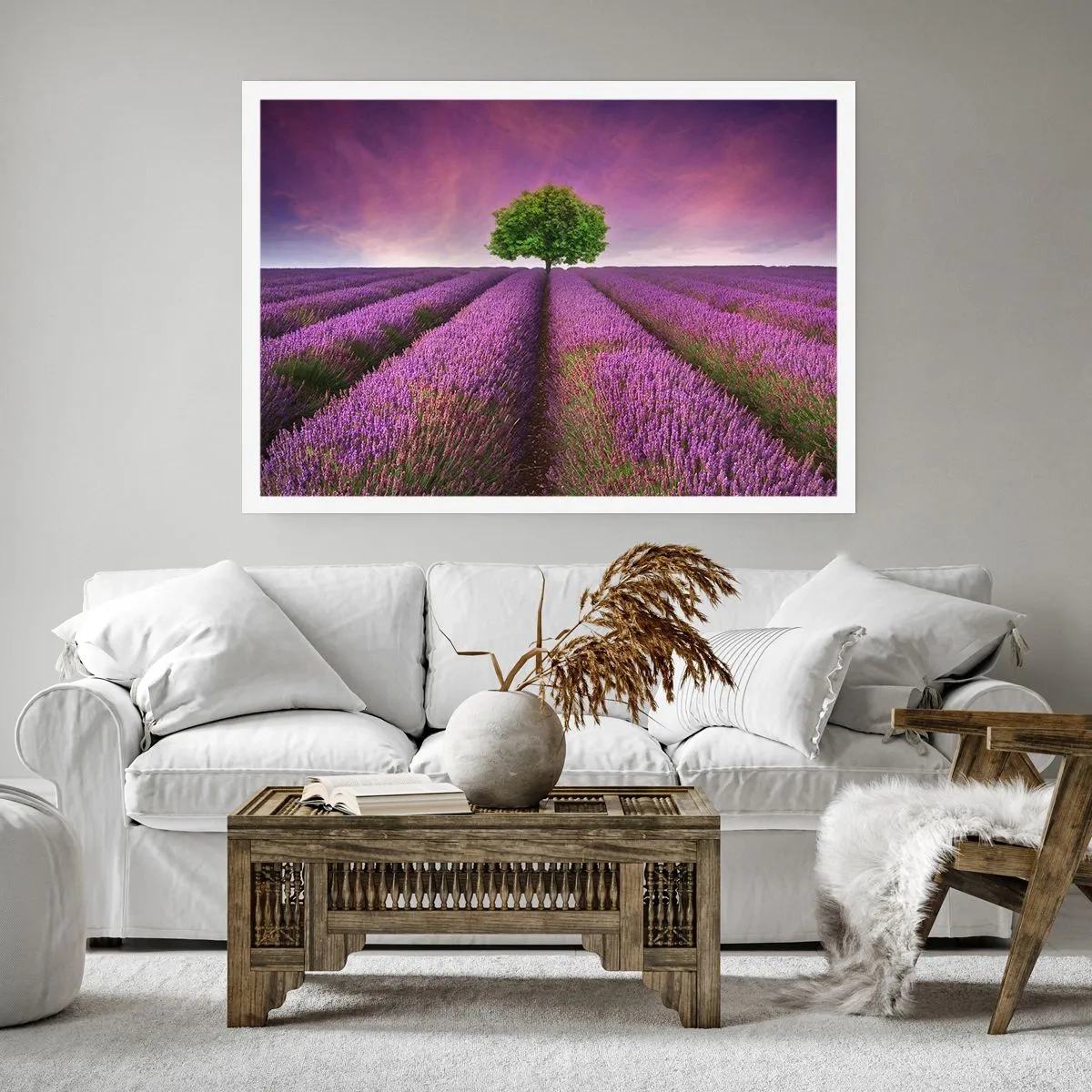 Pôster - Nos campos de lavanda - 100x70 cm