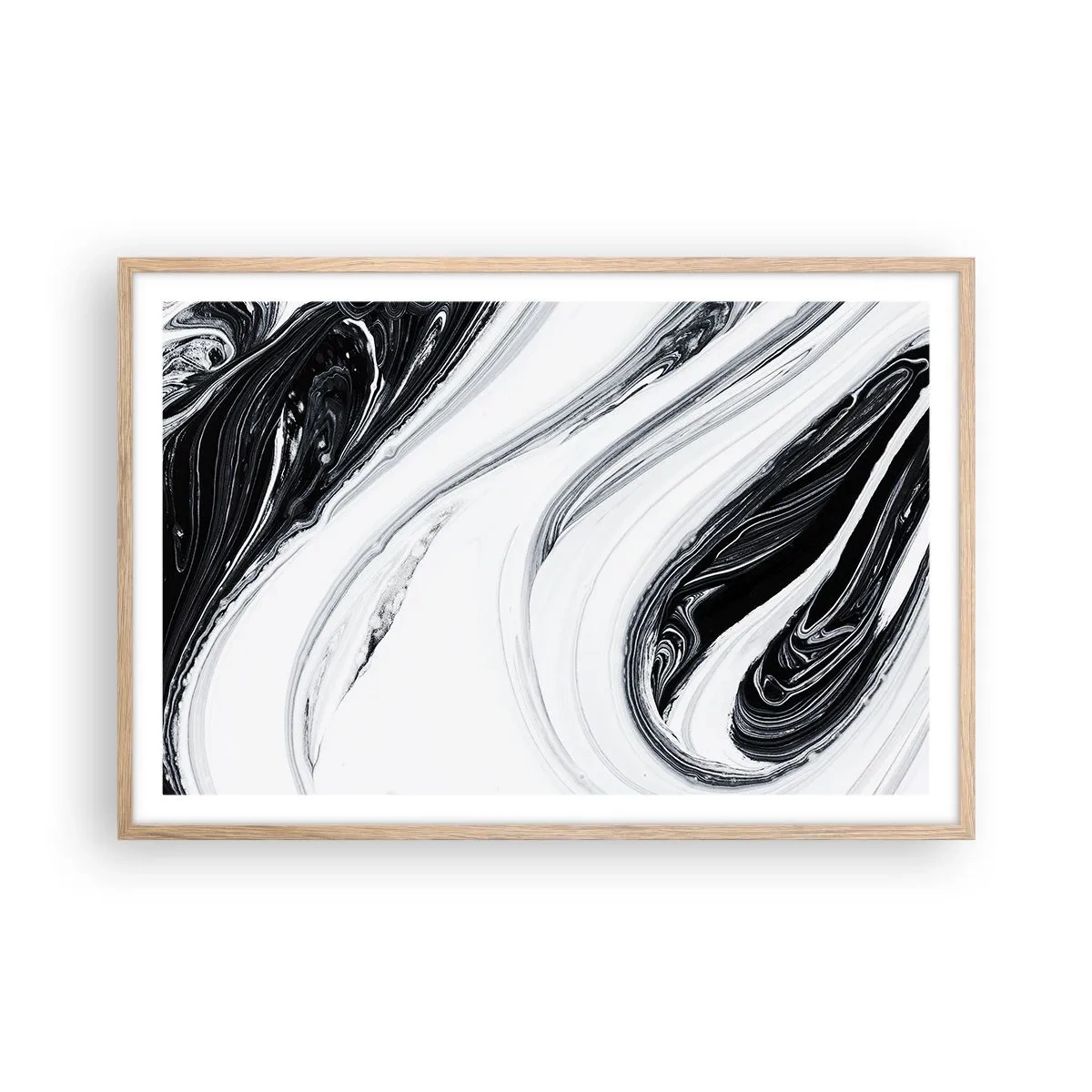 Pôster com moldura de carvalho claro - Uma combinação de opostos - 91x61 cm