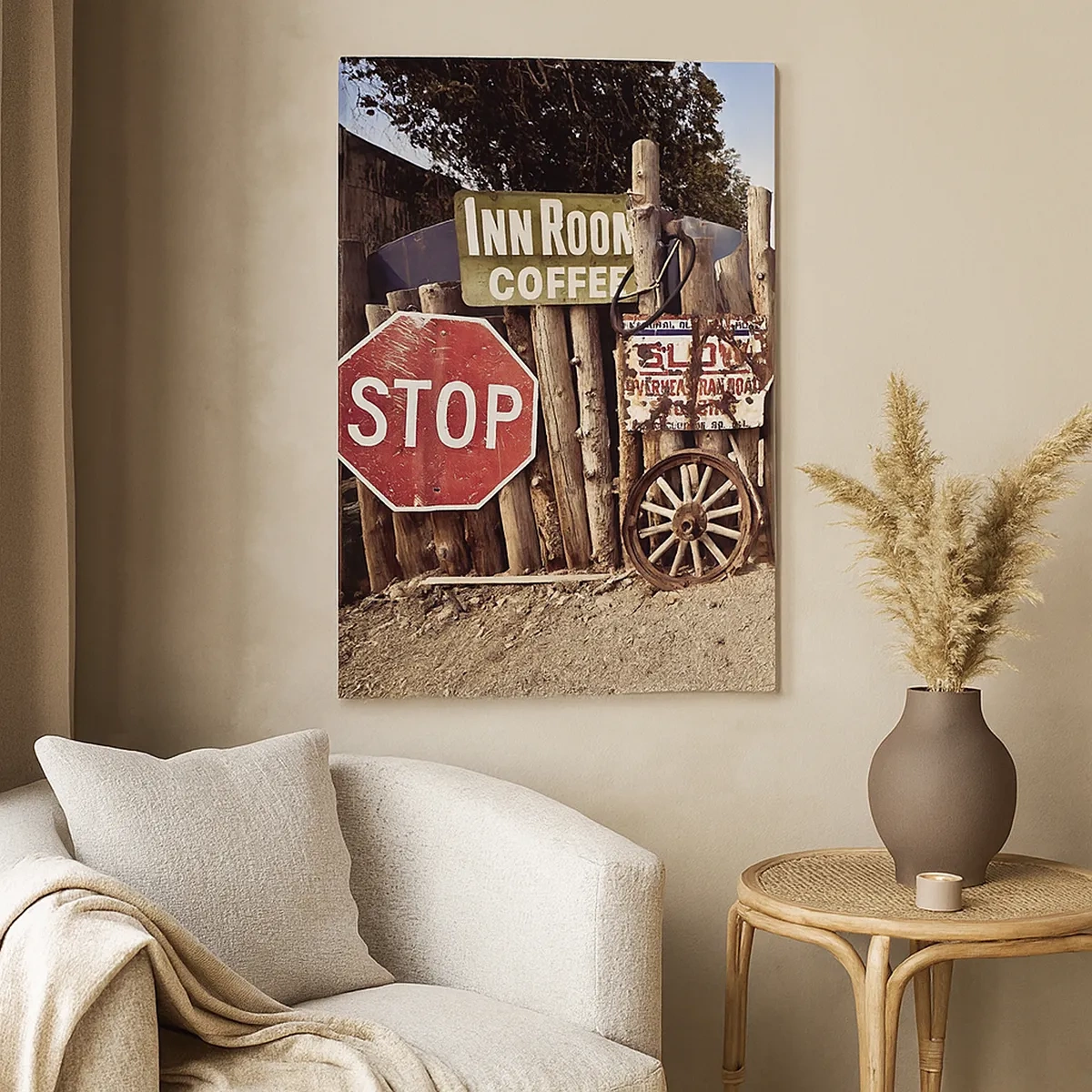 Quadro em tela - E o tempo parou - 50x70 cm