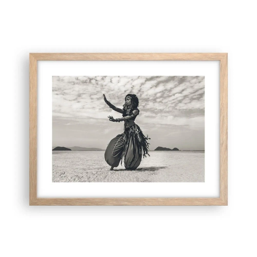 Pôster com moldura de carvalho claro - Dança das Ilhas do Sul - 40x30 cm