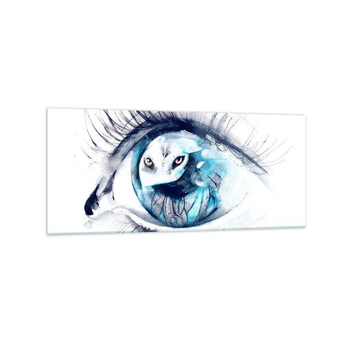 Quadro em vidro - Cara a cara com o selvagem - 120x50 cm