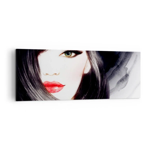 Quadro em tela - Olhar de safira - 140x50 cm
